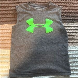 Under Armour Gray and Green Athletic Tank Top